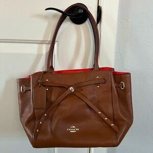 Brown leather Coach Handbag